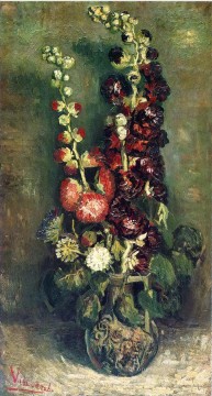 フラワーズ Painting - 葵の花瓶 フィンセント・ファン・ゴッホ 印象派の花
